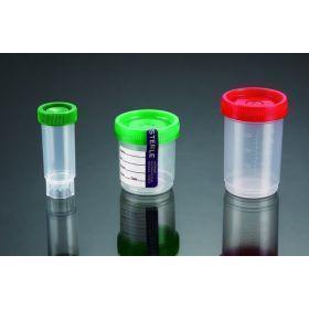 Specimen Containers, 90mL, with Temper Evident Label, Sterile, Cap Color: Green (Qty. 150 per Case)
